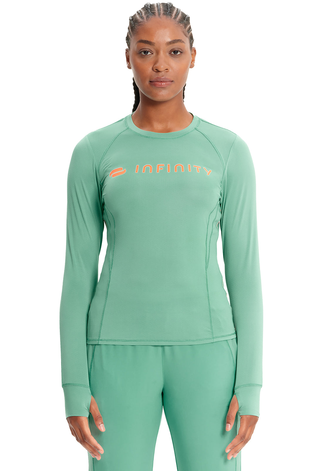 Women's Long Sleeve Logo Performance Underscrub - Matcha Latte