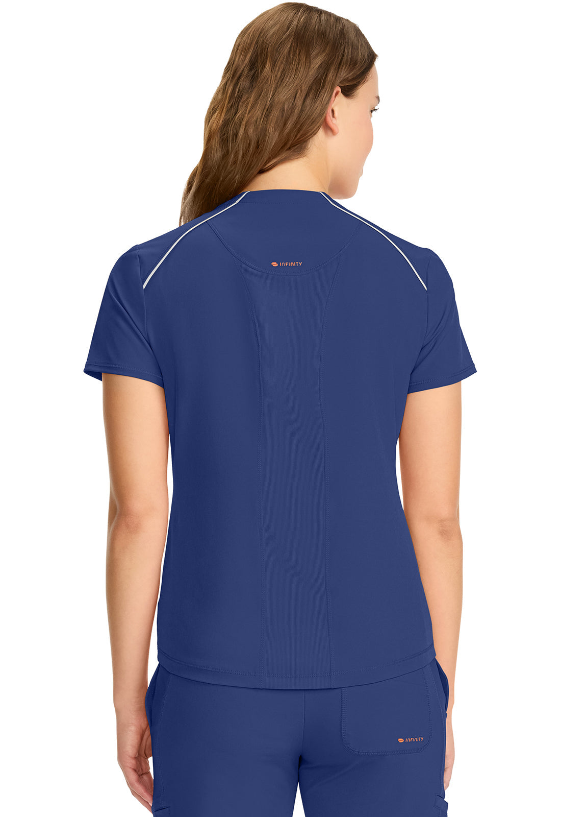 Women's Women's Tuck-in Mock Neck Henley Top - Navy