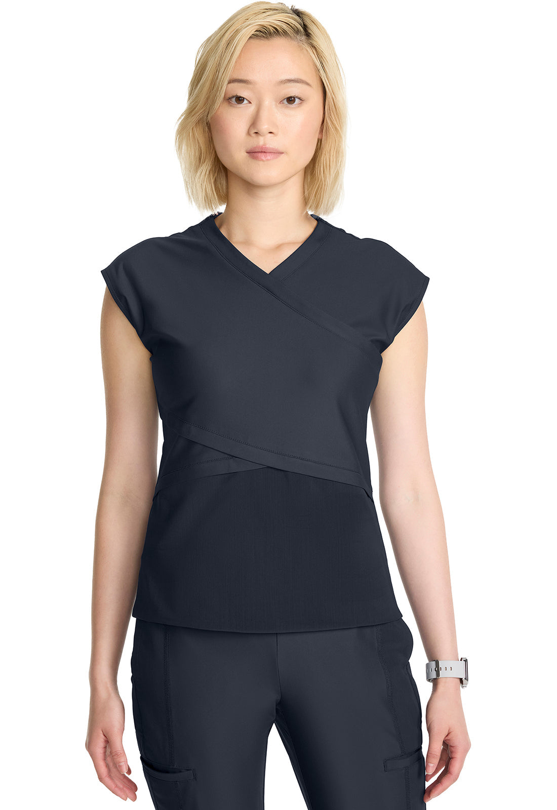 Women's Women's Wrap Dolman V-Neck Top - Pewter