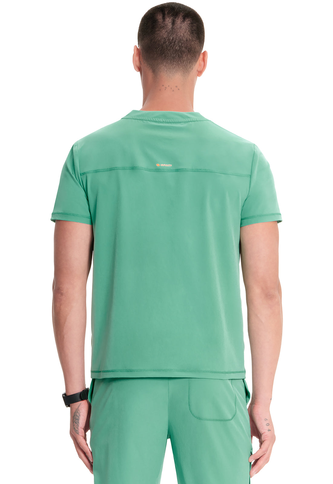 Men's Men's Partial Zip V-Neck Top - Matcha Latte
