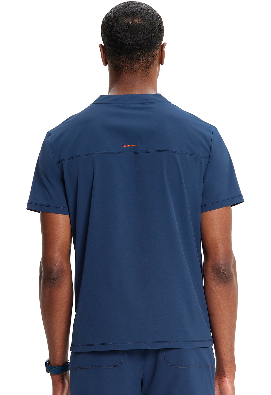 Men's Men's Partial Zip V-Neck Top - Navy