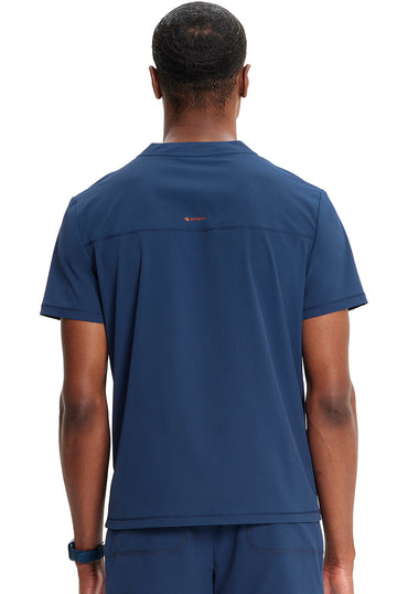 Men's Men's Partial Zip V-Neck Top - Navy
