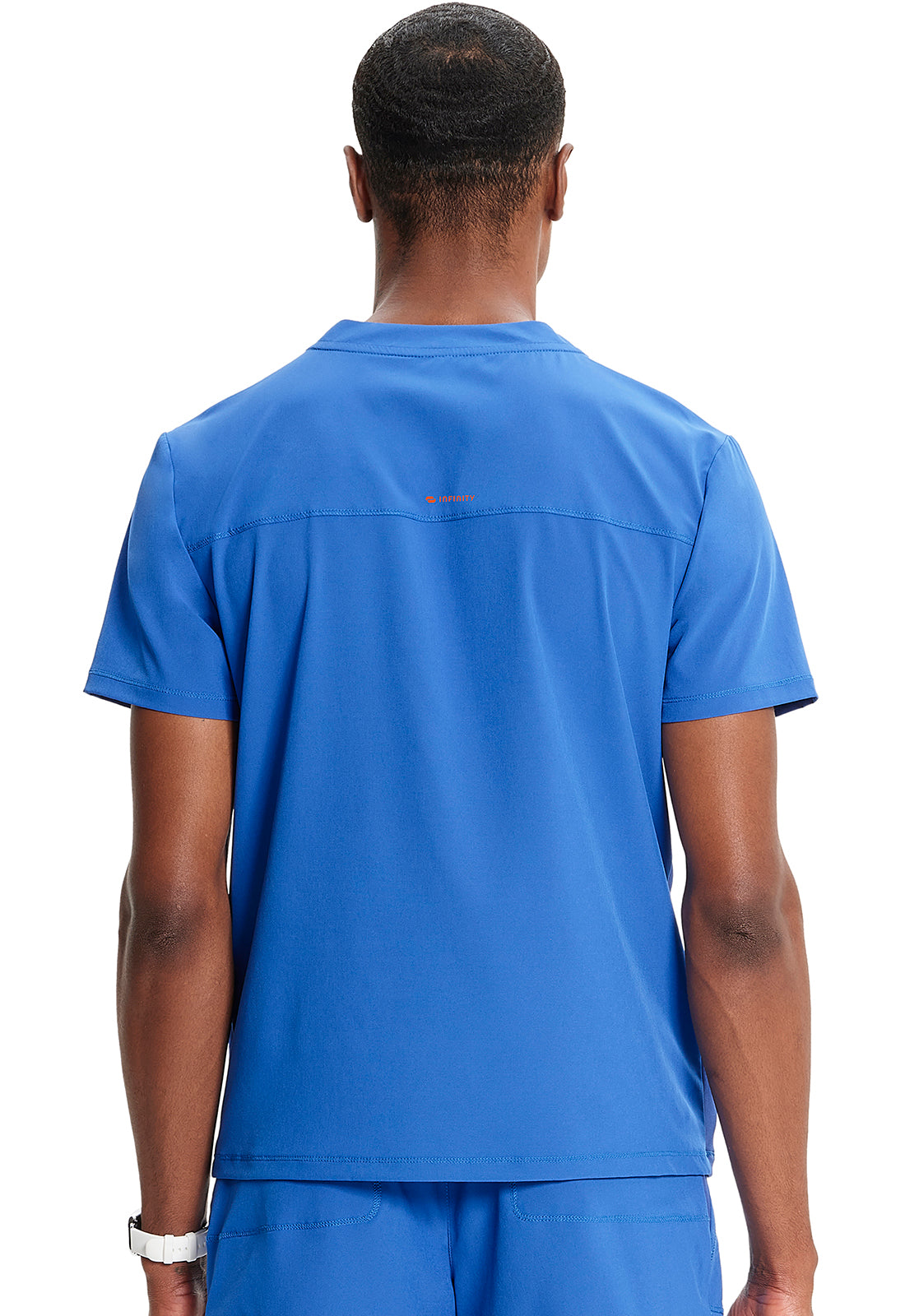 Men's Men's Partial Zip V-Neck Top - Royal