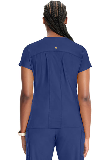 Women's Knit V-Neck Top - Navy