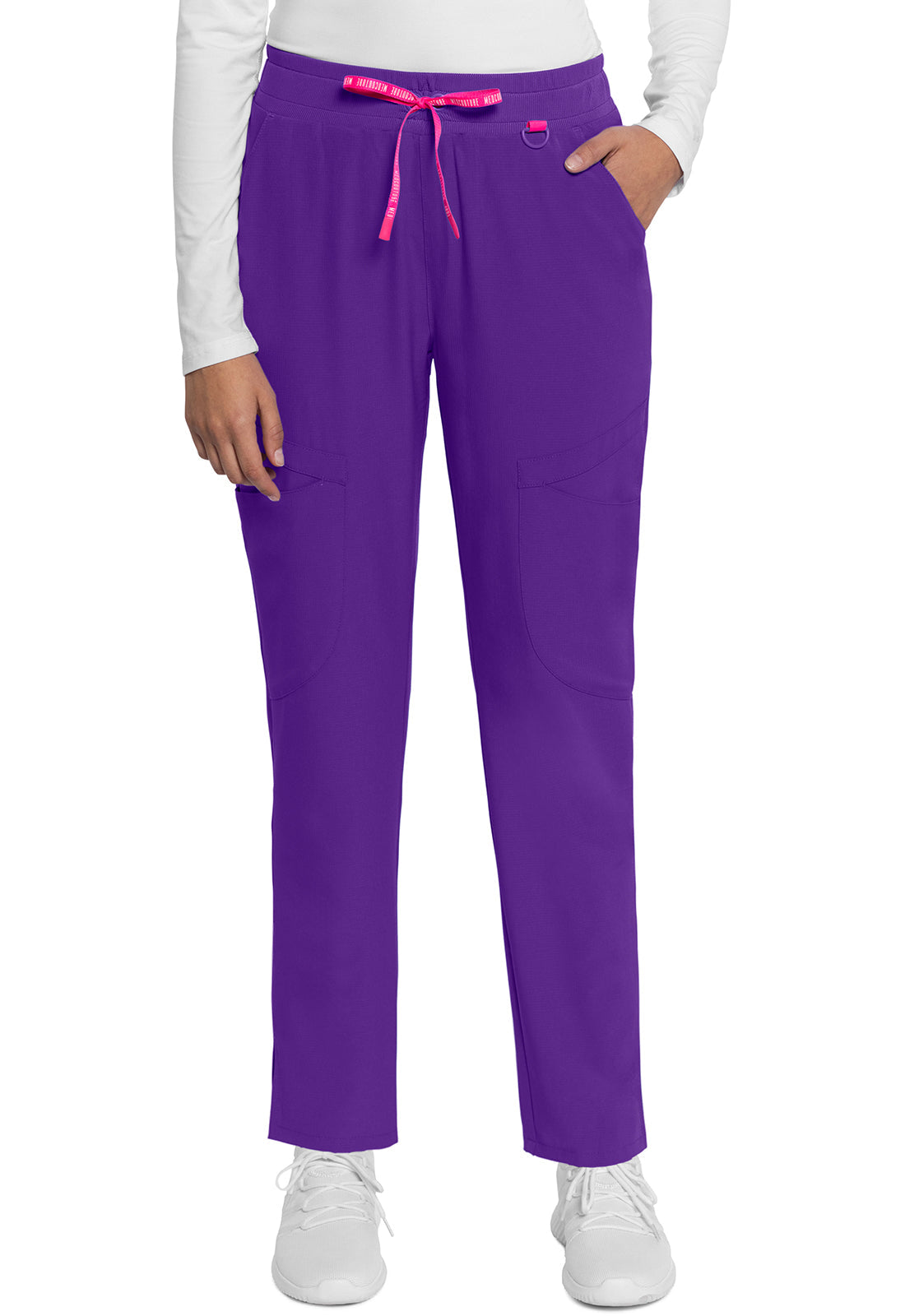 Women's Mid Rise Drawstring Tapered Leg Pant - Purple Surge