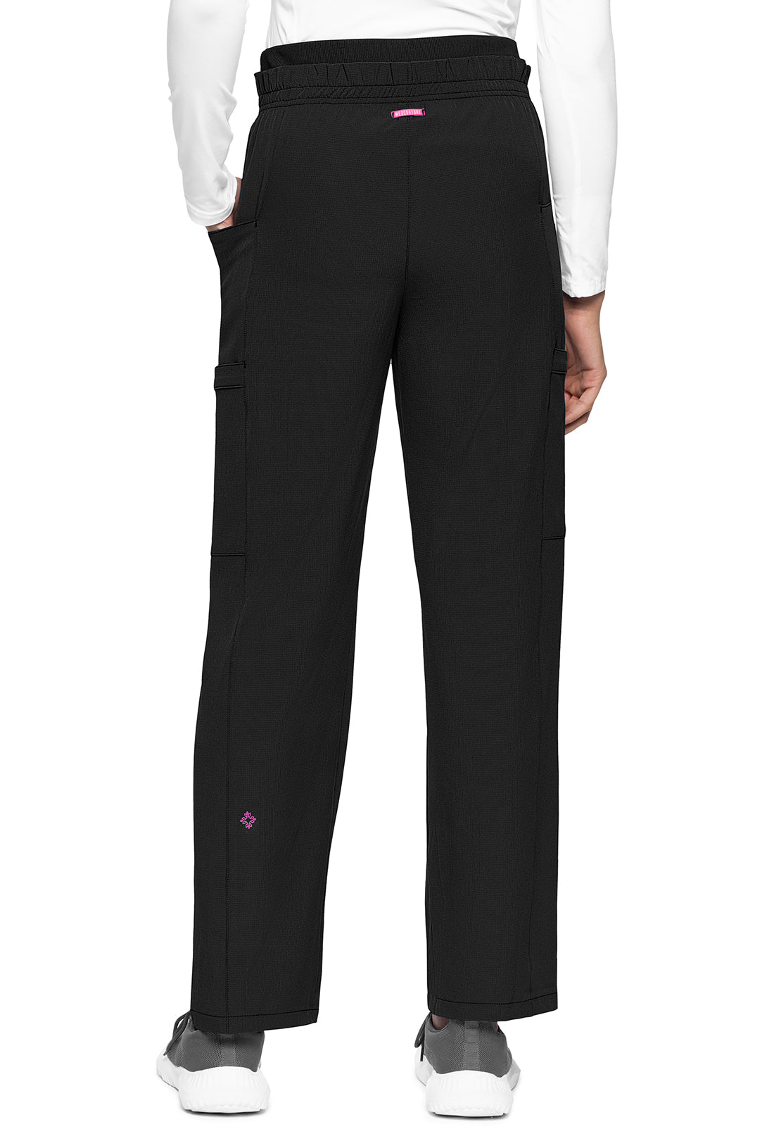 Women's High Rise Pull-on Wide Leg Cargo Pant - Black