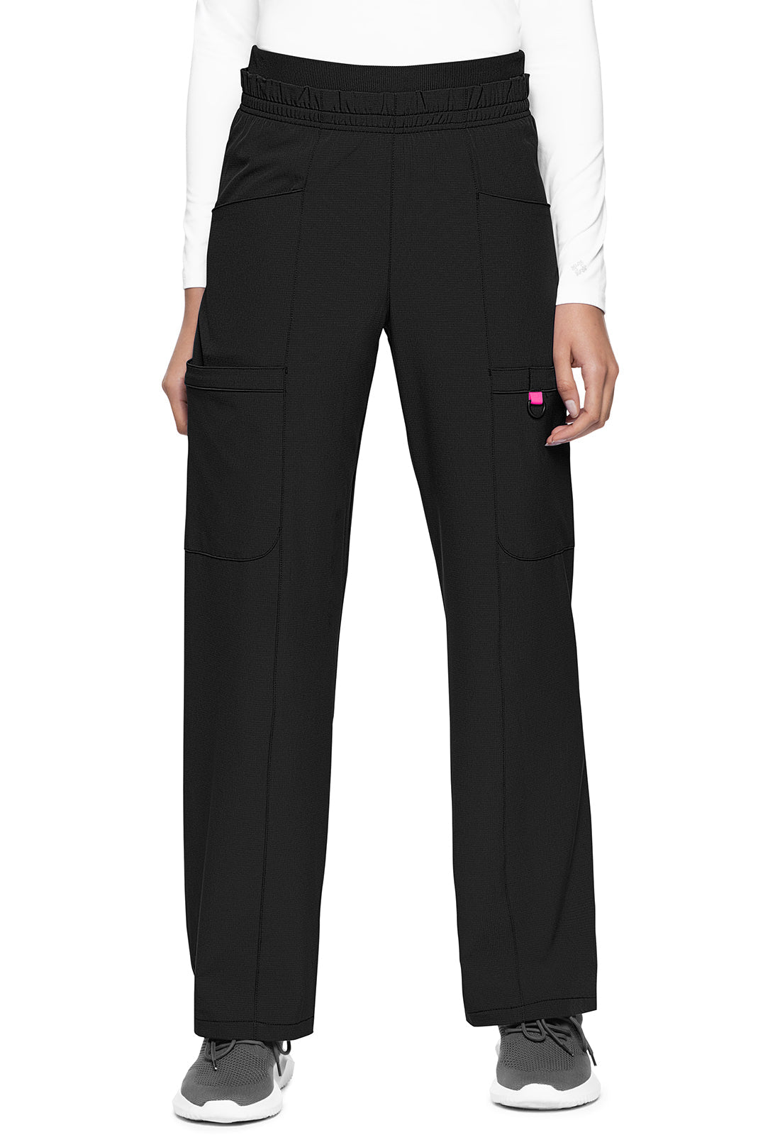 Women's High Rise Pull-on Wide Leg Cargo Pant - Black