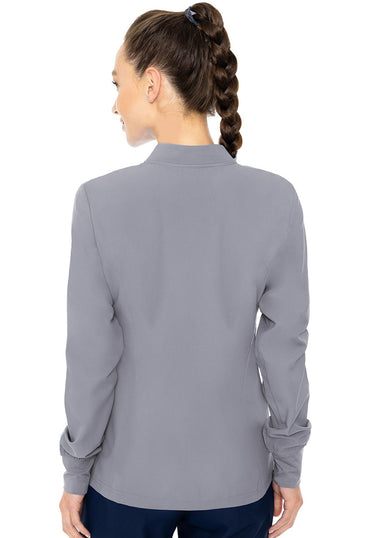 Women's Zip Front Warm-Up With Shoulder Yokes - Cloud
