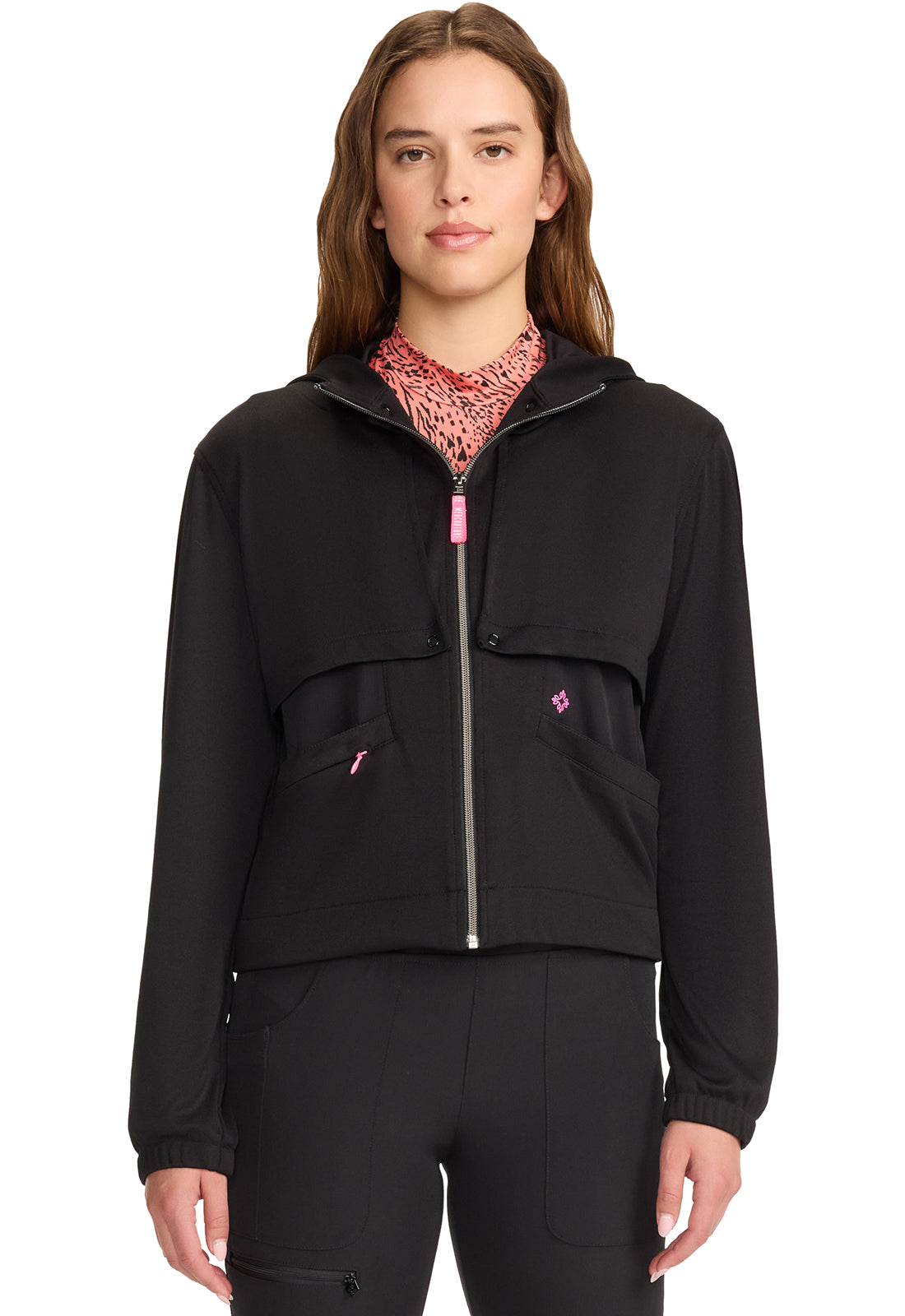 Women's Convertible Windbreaker Jacket - Black