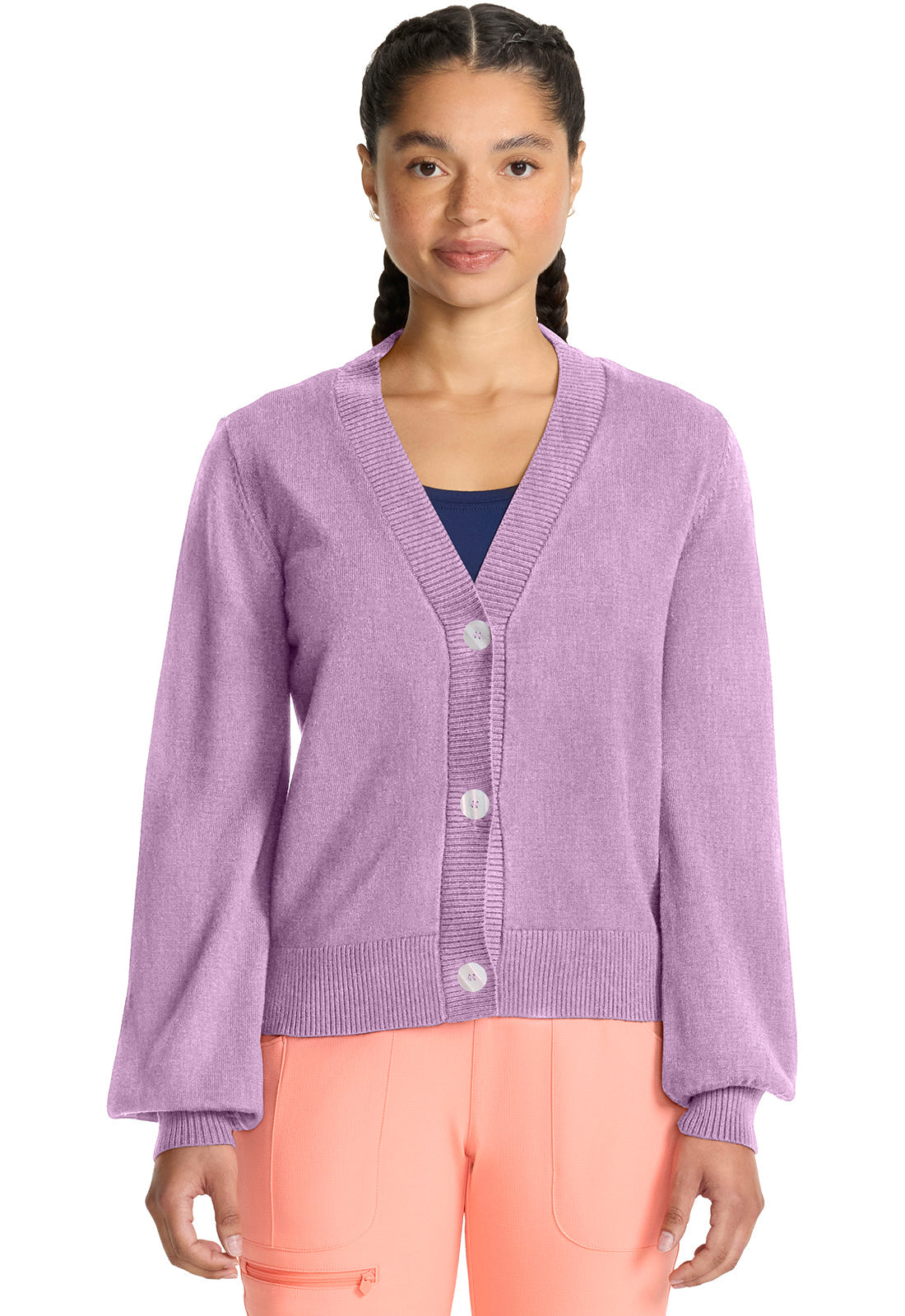 Women's Sweater Knit Cardigan - Heather Orchid