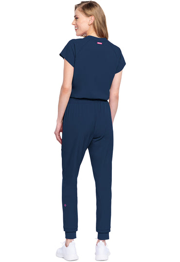 Women's Zip Front Jumpsuit - Navy
