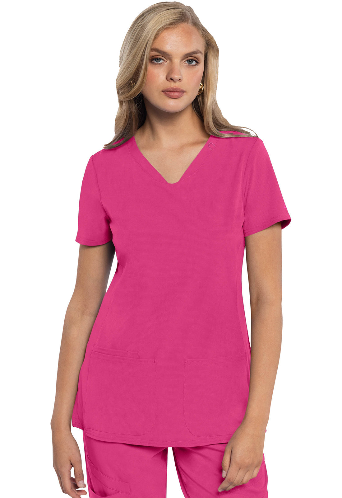 Women's V-Neck Top - Pink Power