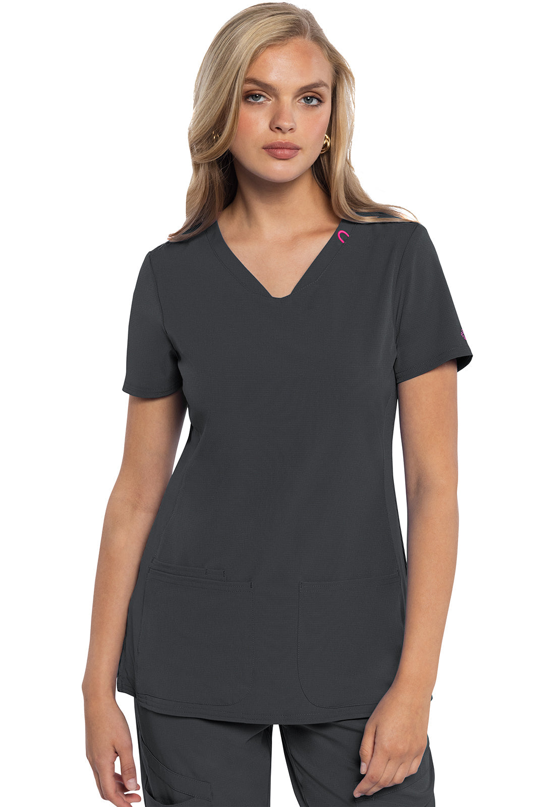 Women's V-Neck Top - Pewter