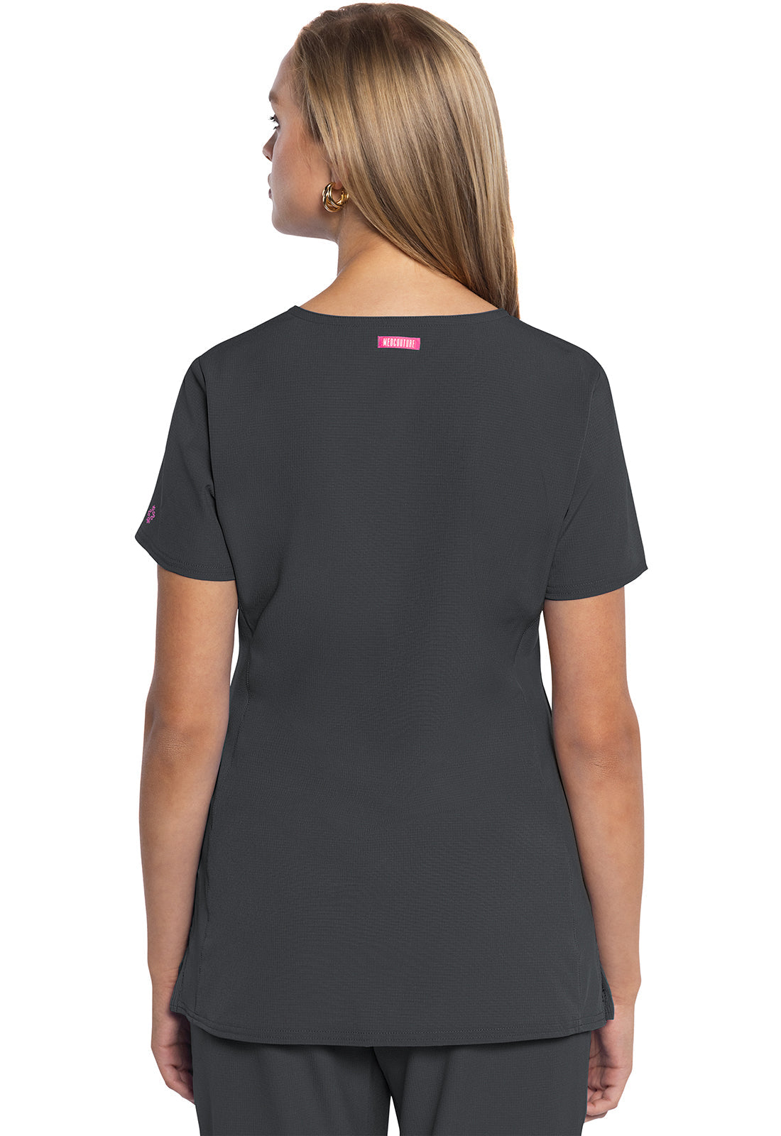Women's V-Neck Top - Pewter