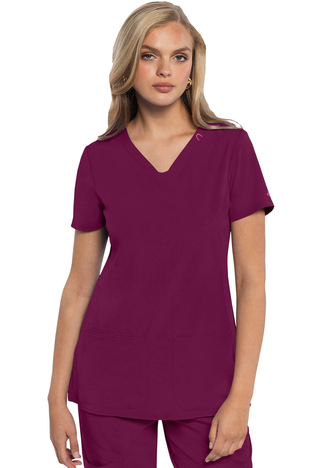 Women's V-Neck Top - Wine