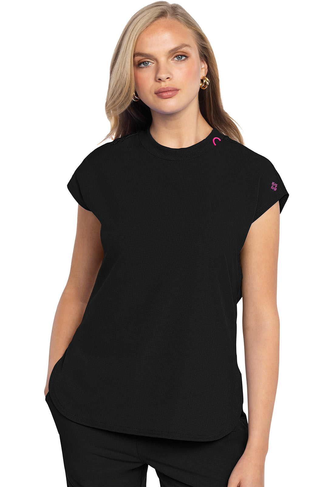Women's  Round Neck Tuckable Top - Black