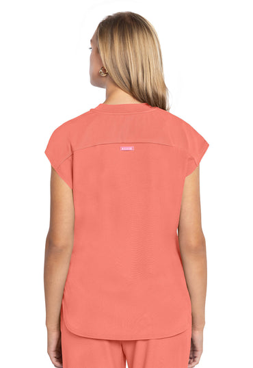 Women's  Round Neck Tuckable Top - Coral Fusion