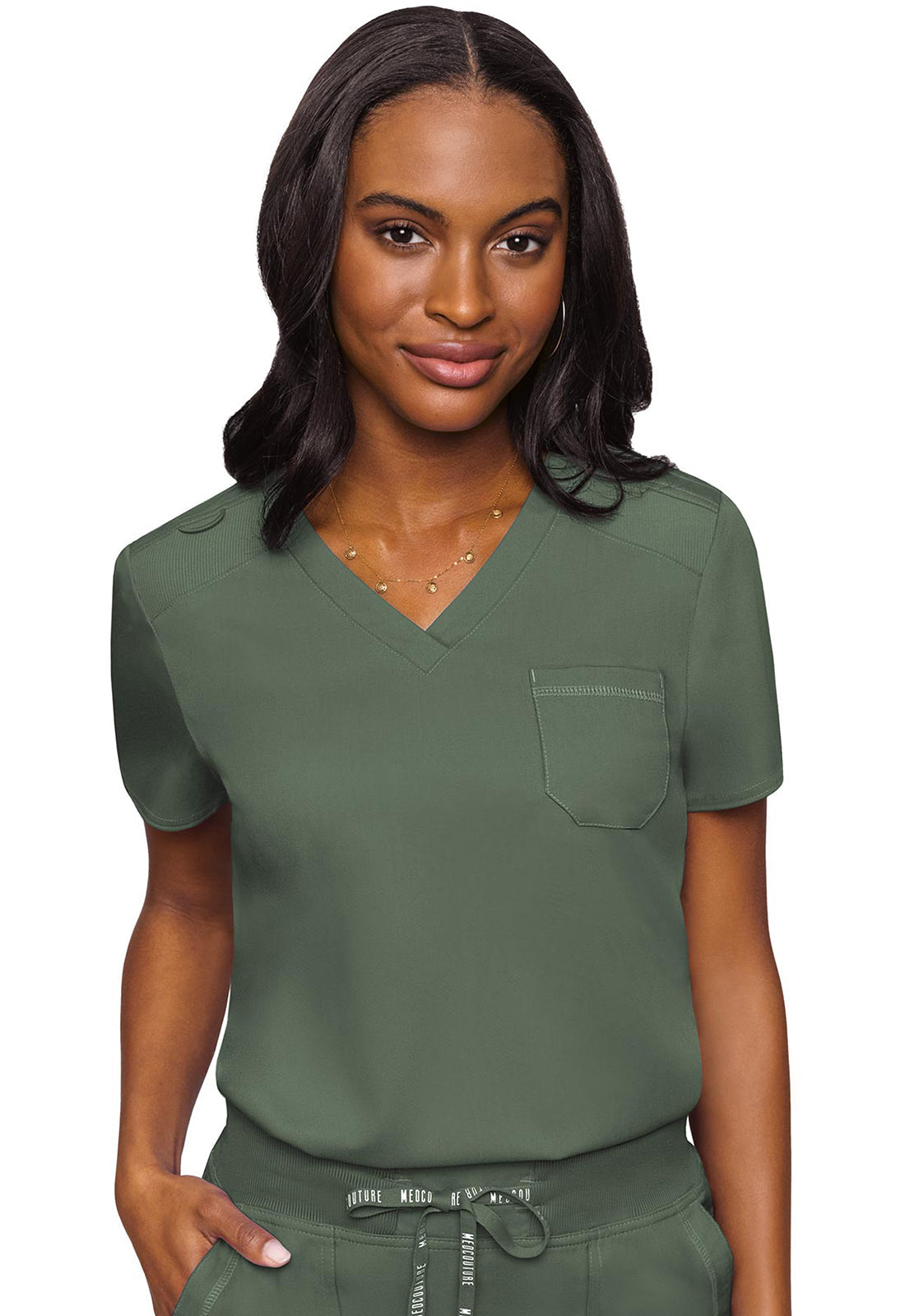 Women's V-Neck Tuck In - Olive