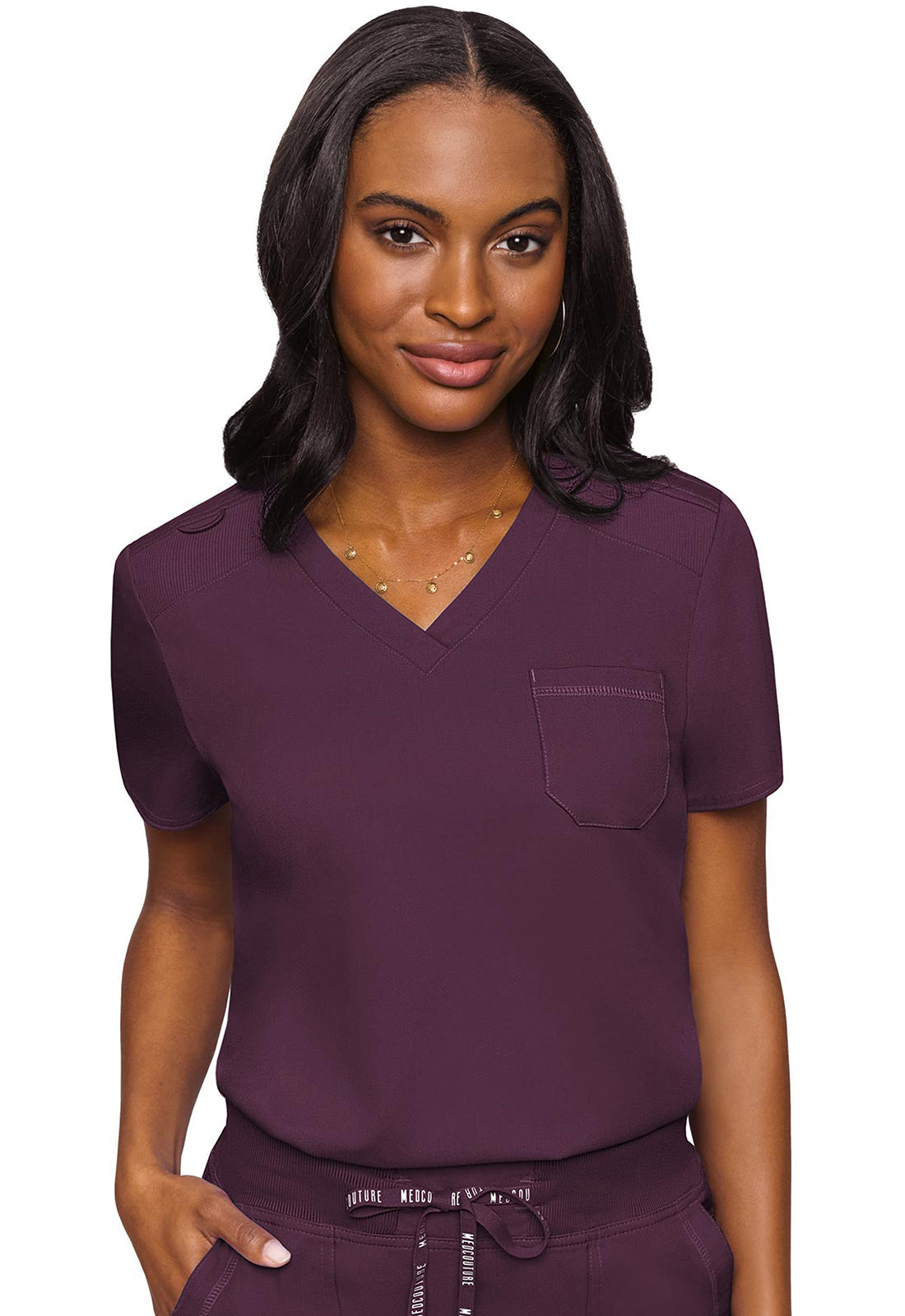 Women's V-Neck Tuck In - Wine