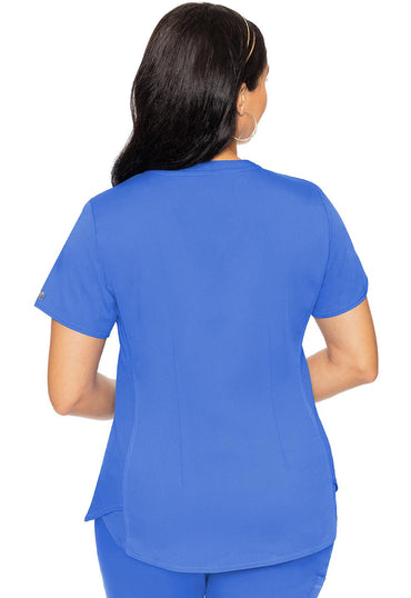 Women's V-Neck Shirttail Top - Ciel