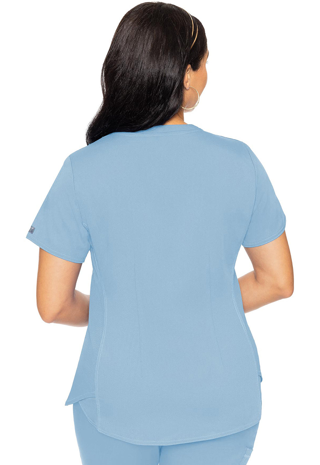 Women's V-Neck Shirttail Top - Periwinkle