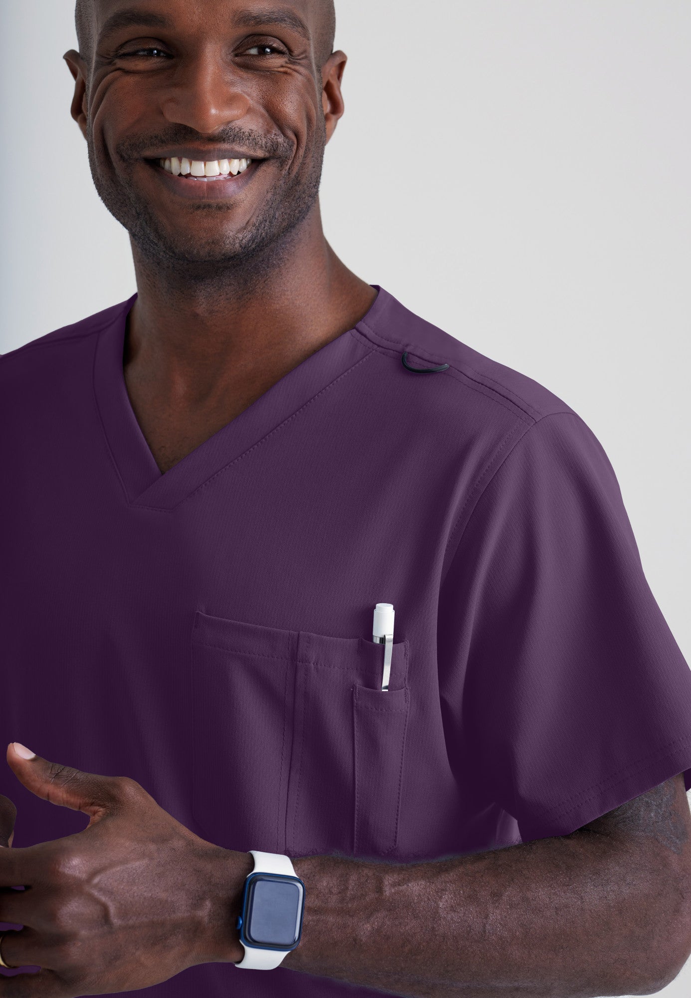 Structure Top - Eggplant - Jen's Scrubs