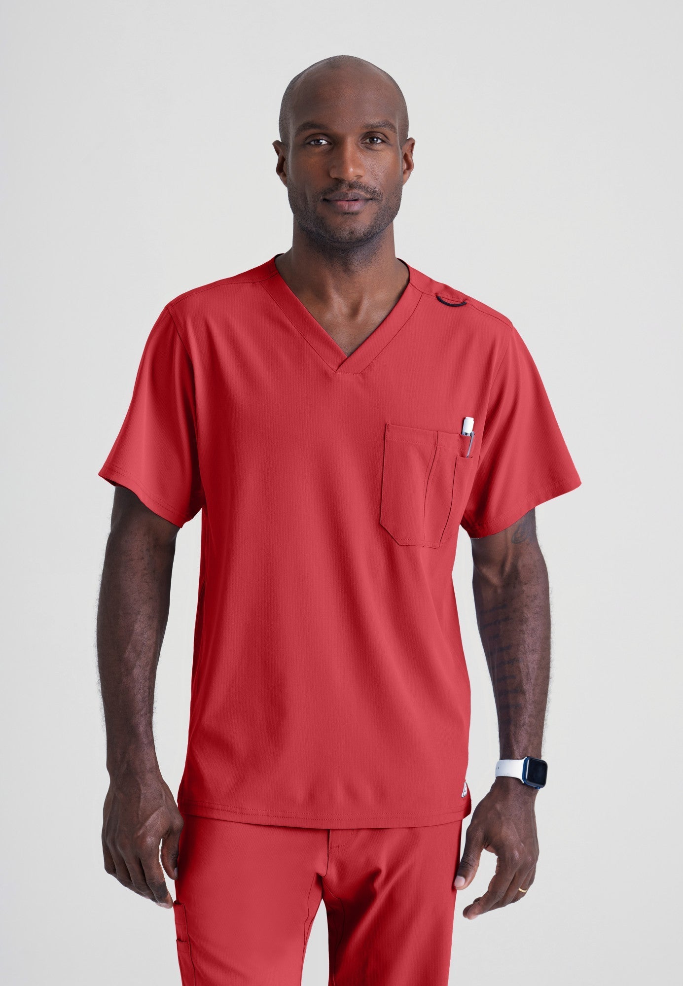 Structure Top - True Red - Jen's Scrubs
