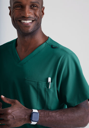 Structure Top - Hunter Green - Jen's Scrubs