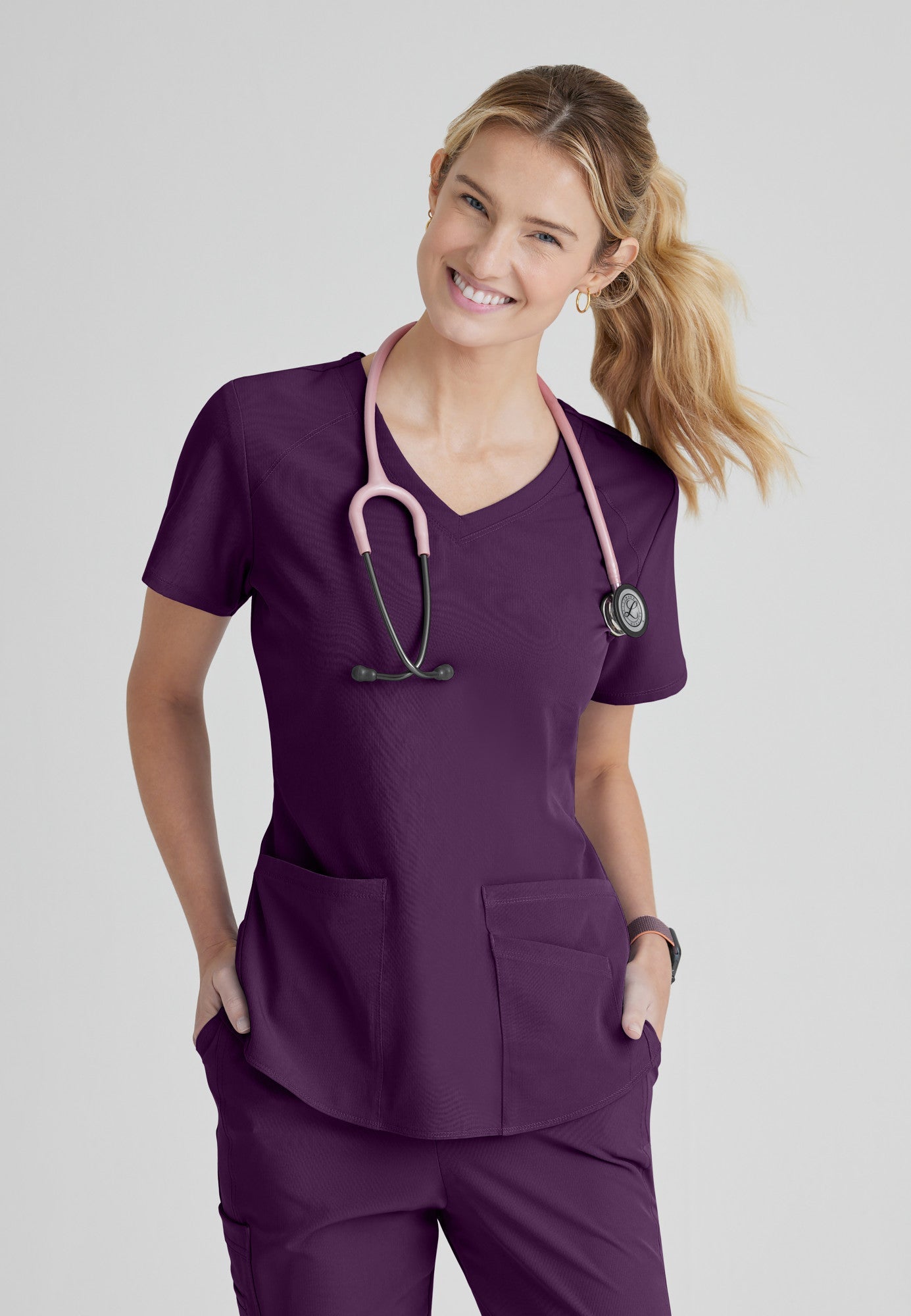 Breeze Top - Eggplant - Jen's Scrubs