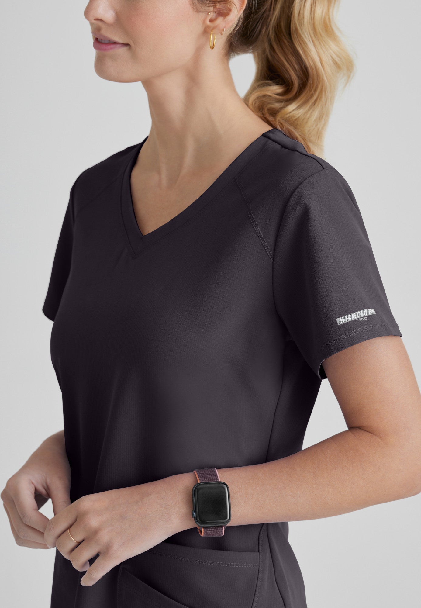Breeze Top - Pewter - Jen's Scrubs