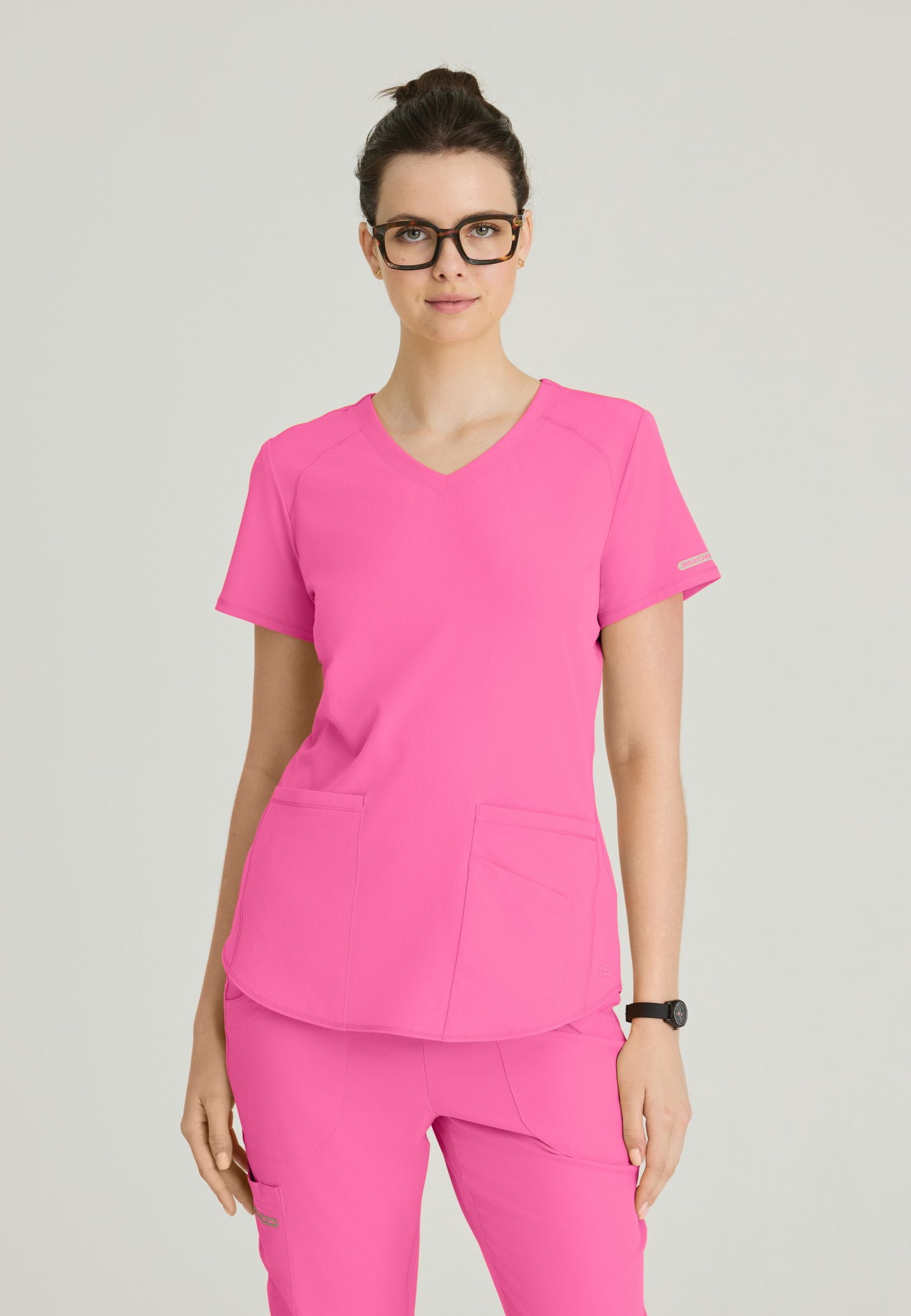 Skechers™ by Barco Women's 3 Pocket Modern Fit V-Neck Scrub Top