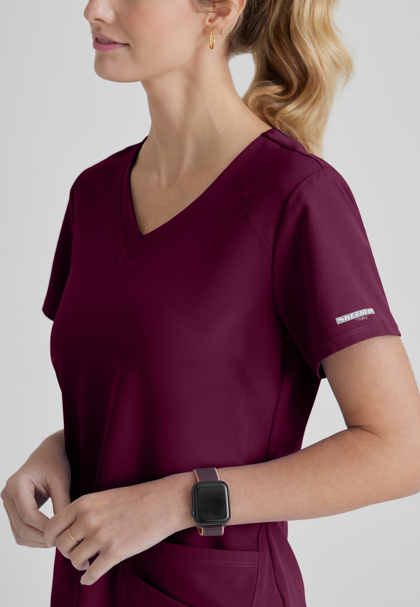 Breeze Top - Wine - Jen's Scrubs
