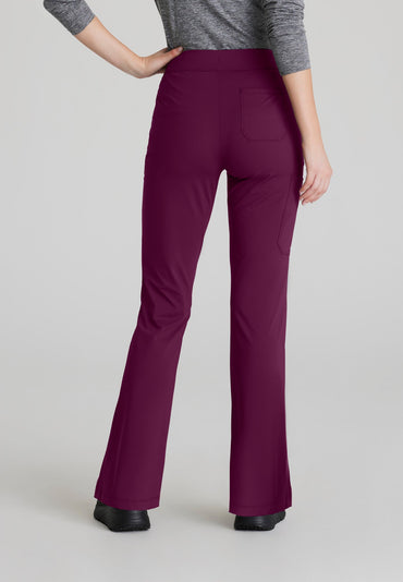 Glide Knit Flare Pant - Wine - Jen's Scrubs