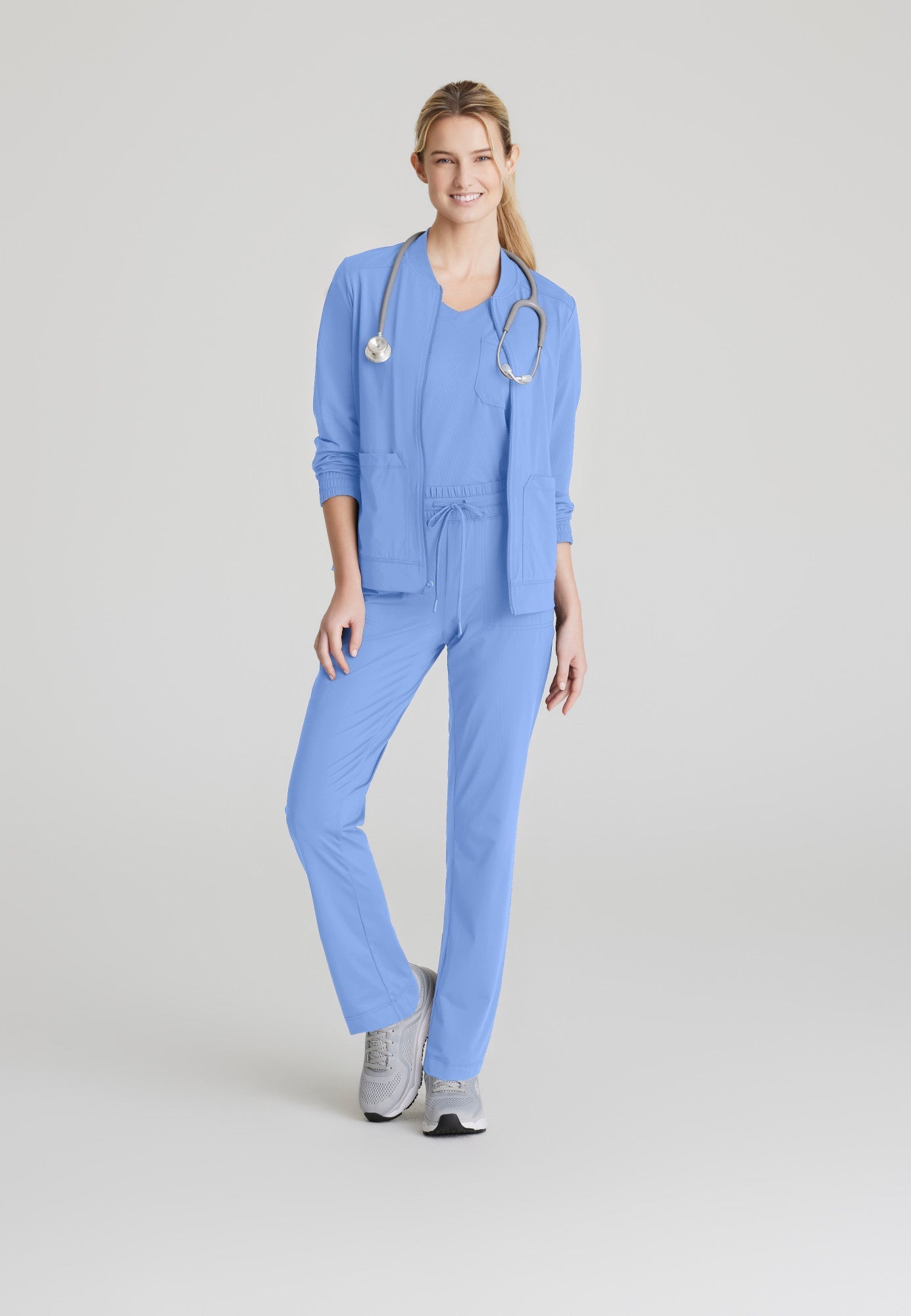 Reach Knit Pant - Ciel Blue - Jen's Scrubs