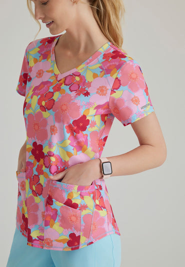 Essence Top - Blissful Blossom - Jen's Scrubs