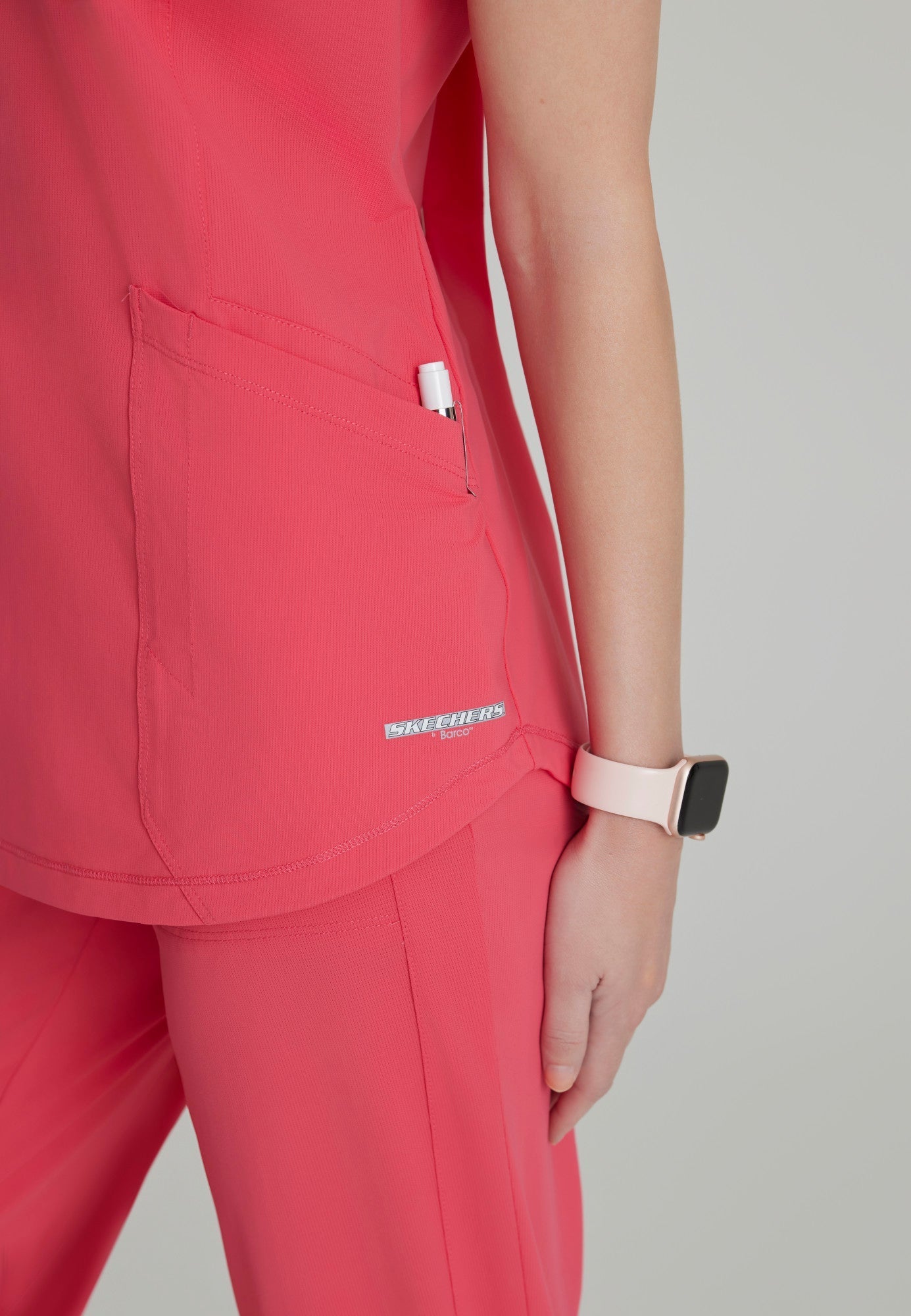 Serene Knit Top - Punch Pink - Jen's Scrubs