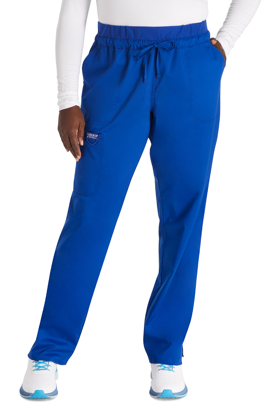 Women's Mid Rise Tapered Leg Drawstring Pant - Galaxy Blue