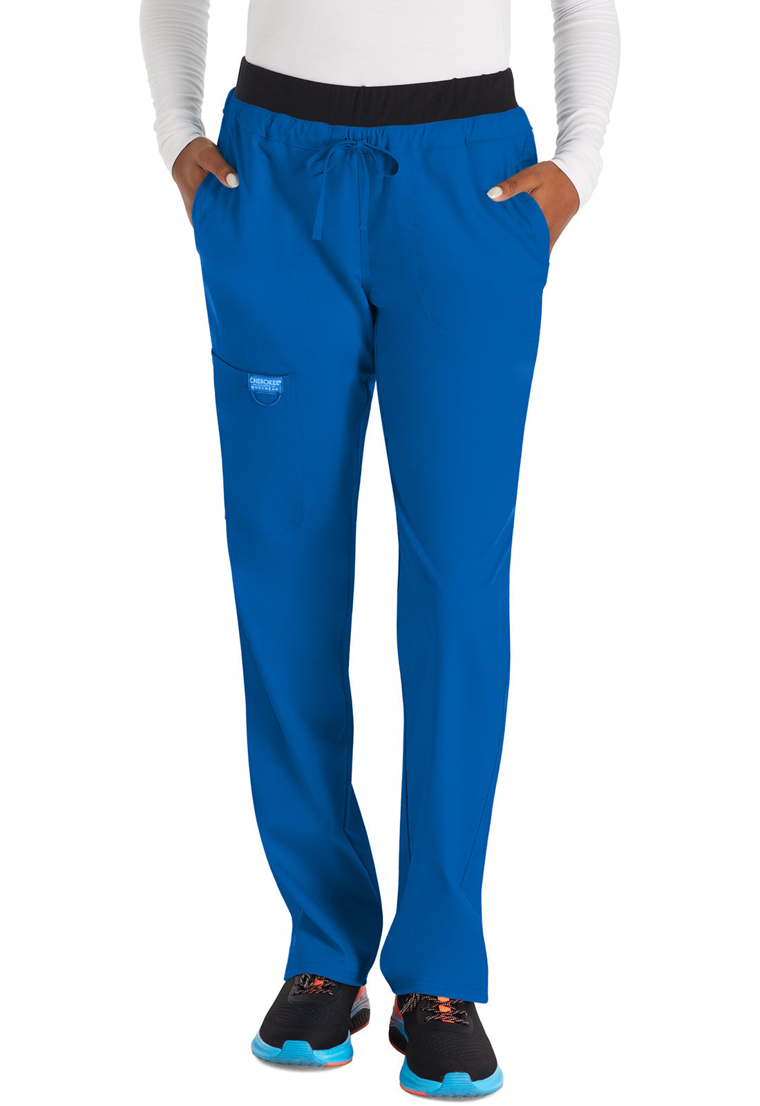 Women's Mid Rise Tapered Leg Drawstring Pant - Royal