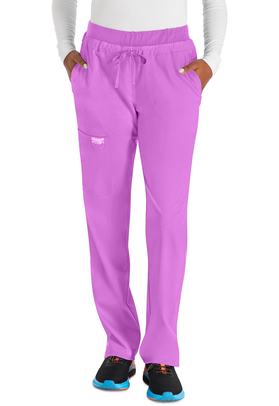 Women's Mid Rise Tapered Leg Drawstring Pant - Sweet Berry