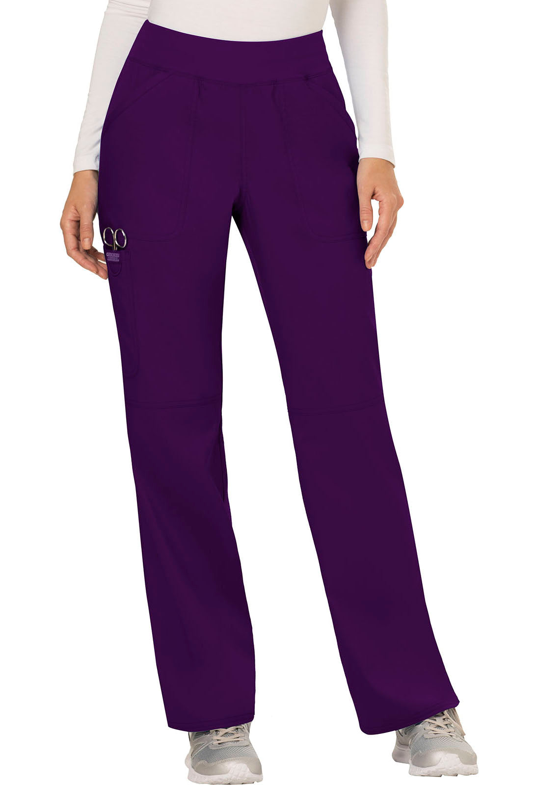 Women's Mid Rise Straight Leg Pull-on Pant - Eggplant