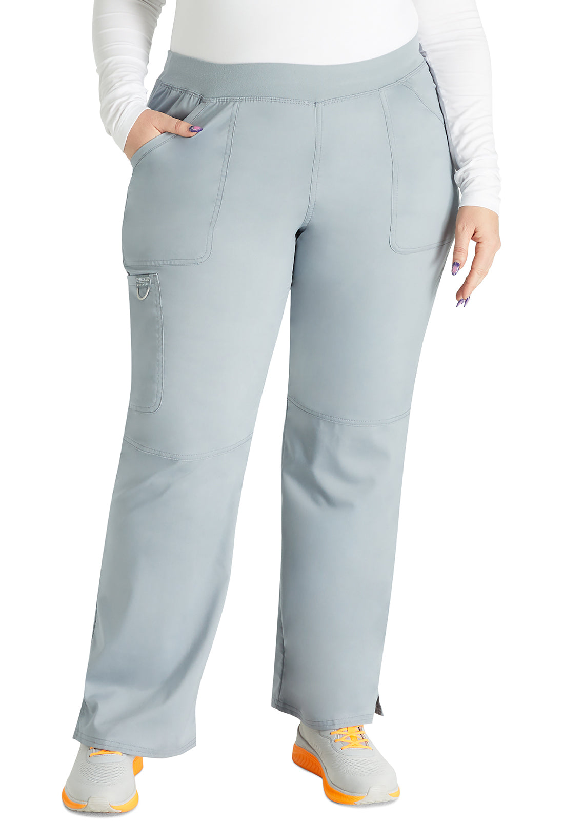 Women's Mid Rise Straight Leg Pull-on Pant - Grey