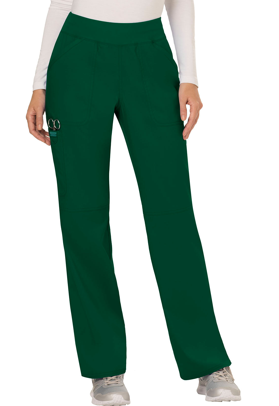 Women's Mid Rise Straight Leg Pull-on Pant - Hunter Green