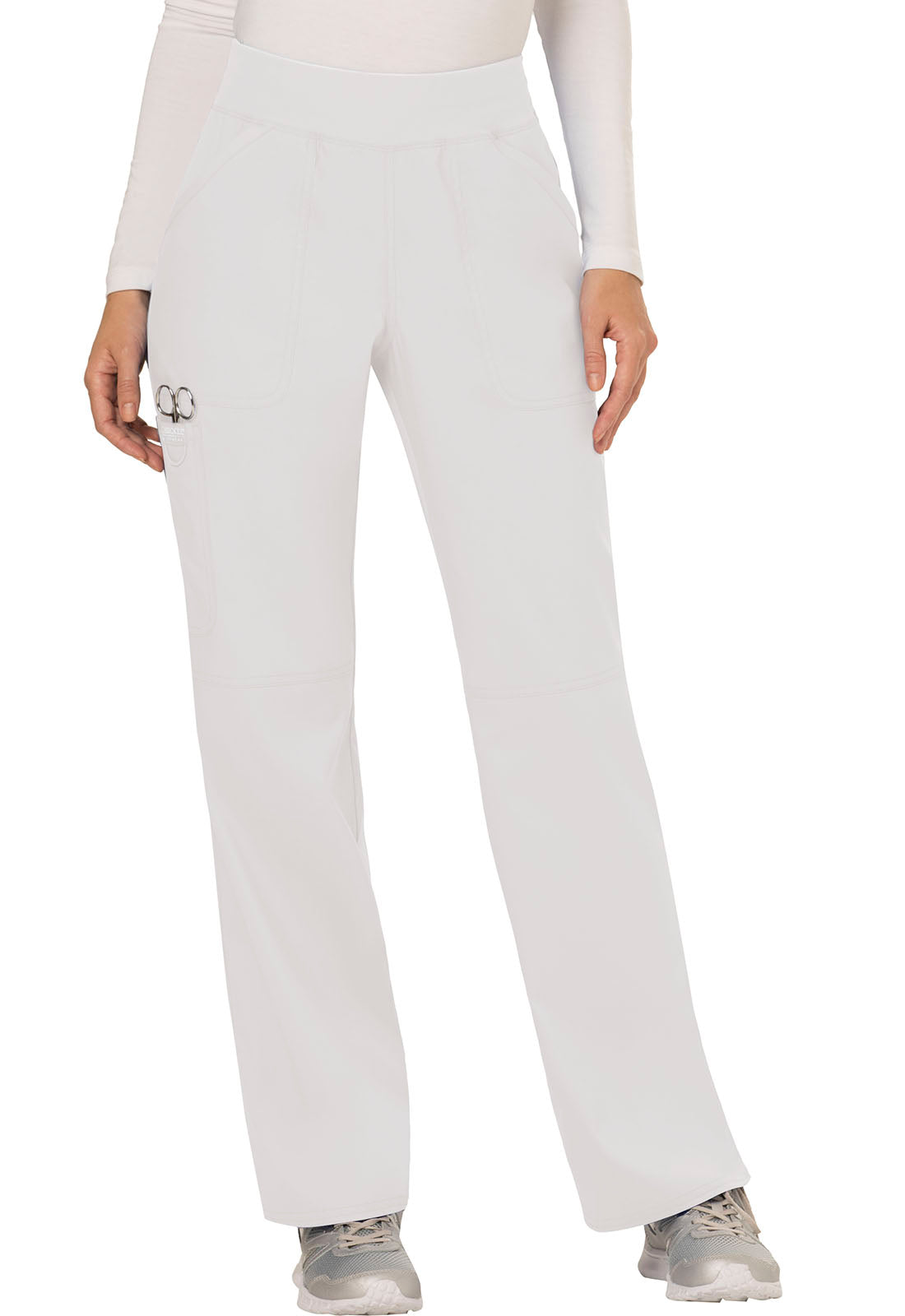Women's Mid Rise Straight Leg Pull-on Pant - White