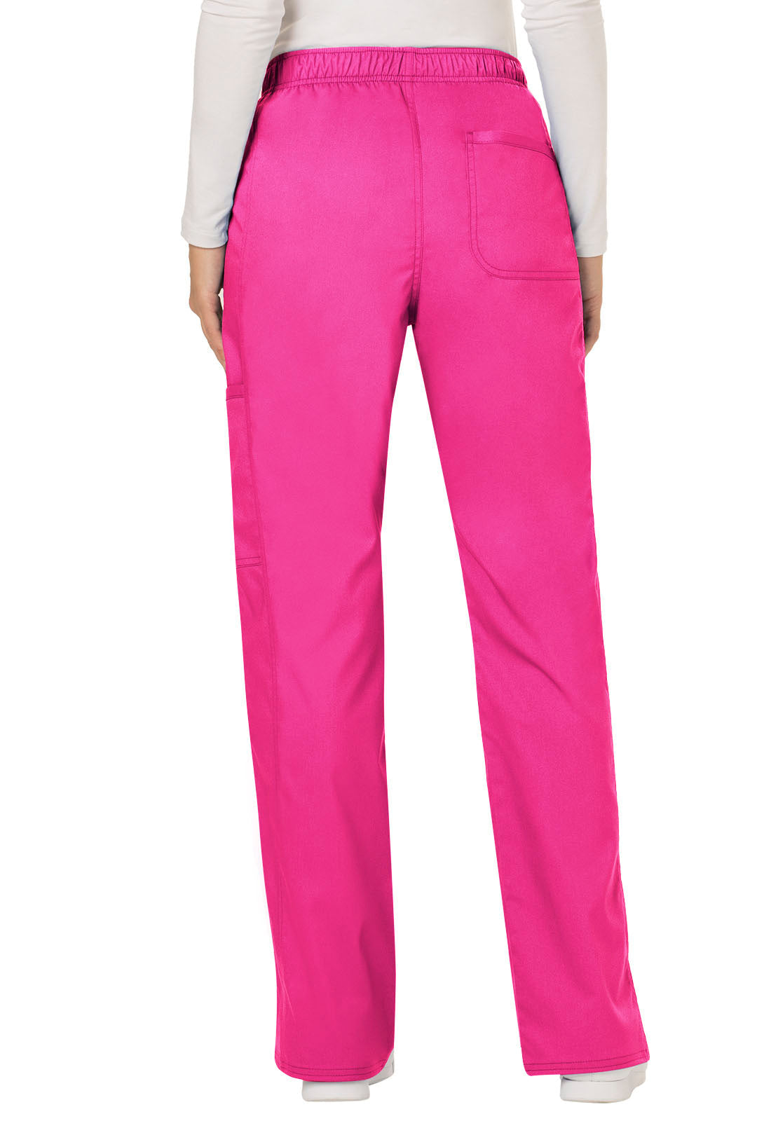 Women's Mid Rise Moderate Flare Drawstring Pant - Electric Pink