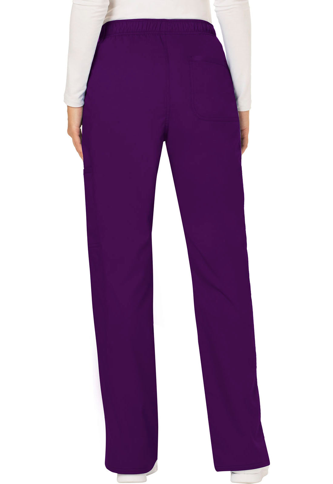 Women's Mid Rise Moderate Flare Drawstring Pant - Eggplant