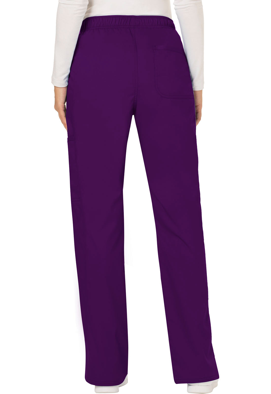 Women's Mid Rise Moderate Flare Drawstring Pant - Eggplant
