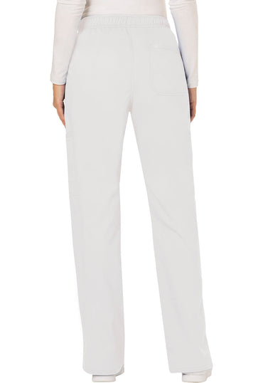 Women's Mid Rise Moderate Flare Drawstring Pant - White