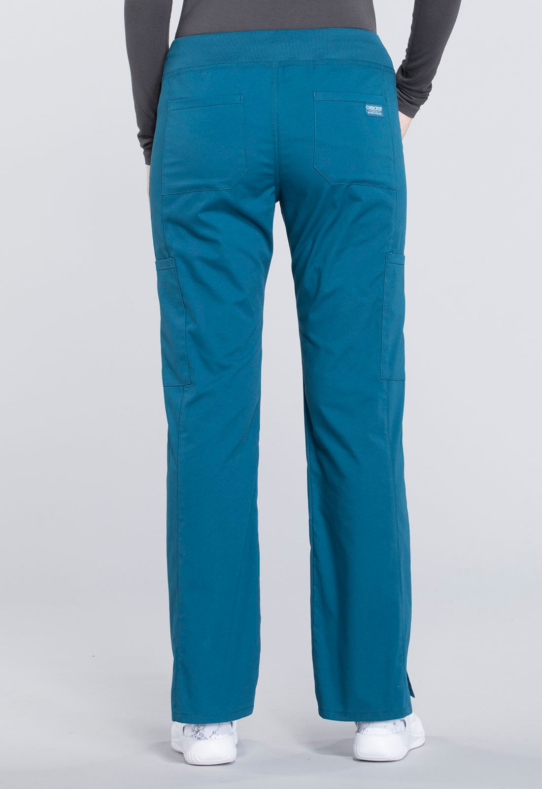 Women's Mid Rise Straight Leg Pull-on Cargo Pant - Caribbean Blue