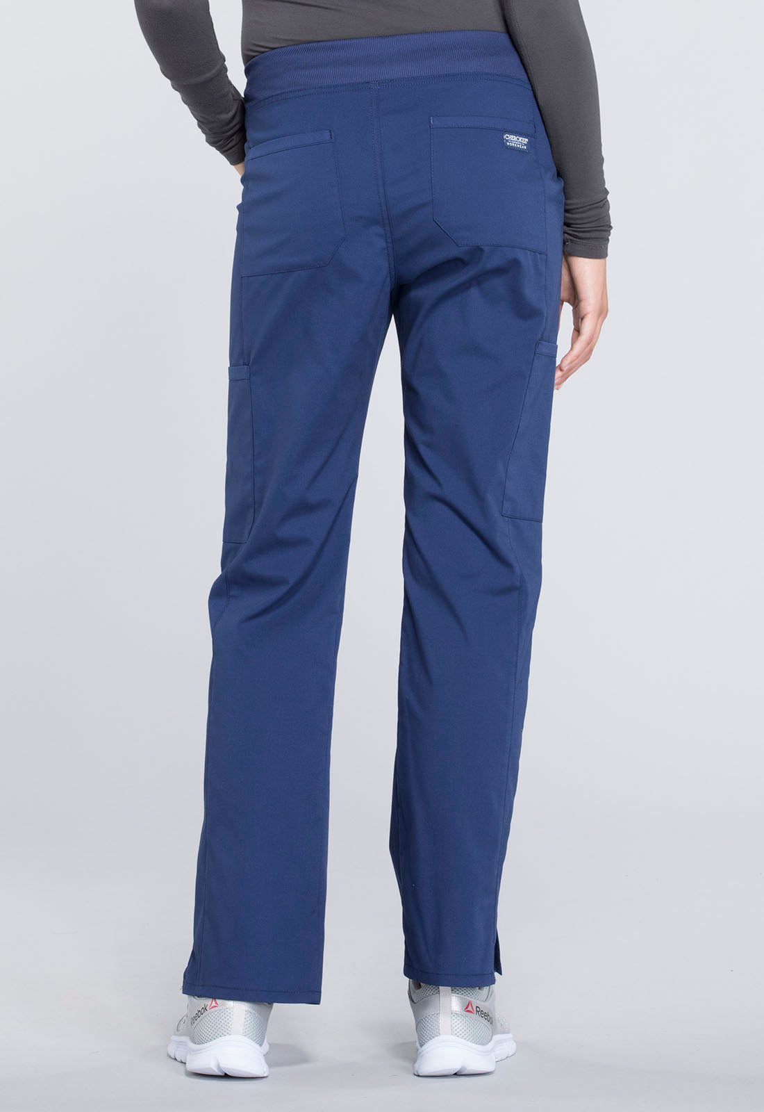 Women's Mid Rise Straight Leg Pull-on Cargo Pant - Navy