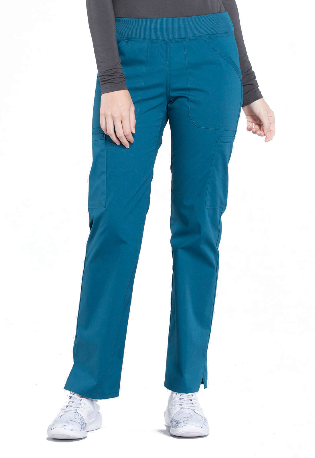 Women's Mid Rise Straight Leg Pull-on Cargo Pant - Caribbean Blue